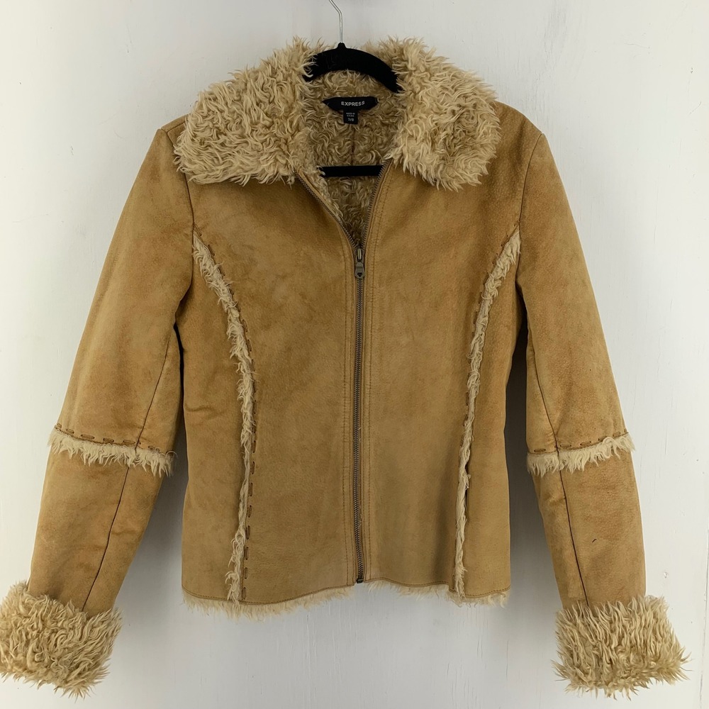 Vintage 90s Penny Lane Streetwear Express Leather Jacket Y2K Boho Ranch Western